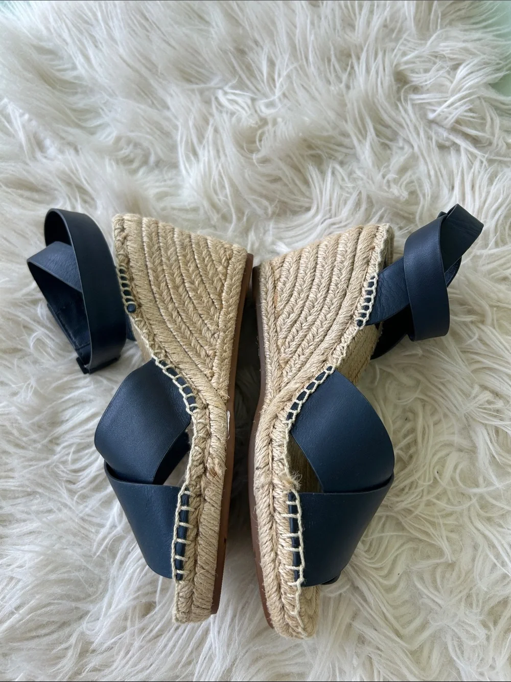 Tory Burch Bima Leather wedge Espadrille Sandal